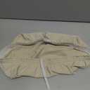 Beige Quilted Mattress Pad Cover with Elastic Strap, Soft Fitted Mattress Protector