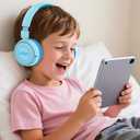 K6C Kids Headphones with USB-C, for Toddler & Kids Ages 2-12, 85dB Safe Volume Limited, Adjustable Headband & Foldable Wired, On-Ear Headphones for School, Travel, Tablet, iPad