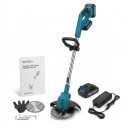 Cordless Brushless Grass Trimmer & Brush Cutter Set – 20V Battery Powered Weed Eater with Metal Blades, Circular Saw Blade, Battery, Charger & Adjustable Handle for Lawn