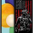Case Compatible with Samsung Galaxy A13 5G,Pattern Plexiglass Cover for Boys Men,Shockproof Anti-Scratch Case for Samsung Galaxy A13 5G 6.5 inch,American Soldier Flag
