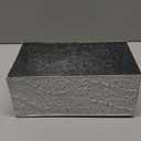 Modern Farmhouse Decorative Tissue Box Holder - Distressed White, Rustic Metal Design for Bathroom (Rectangle)