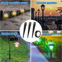 8pcs Solar Light Replacement Stakes, 5.31x0.78 Inch Outdoor Lighting Ground Stakes Spikes for Pathway Lights Metal Solar Light Replacement for Garden Landscape Yard Decor