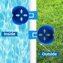 8 Pack Pool Cup Holders Poolside Cup Holder for Above Ground Pools Only Fits 2 Inch Or Less Round Top Bar Strong and Durable Easy to Clip on Pool