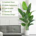 Lifelike Bird of Paradise Artificial Plant,6ft Faux Banana Leaf Tree with 13 Trunks - Perfect Indoor Silk Floor Plant for Home Decor in Living Room, Office, and Bedroom 1Pack