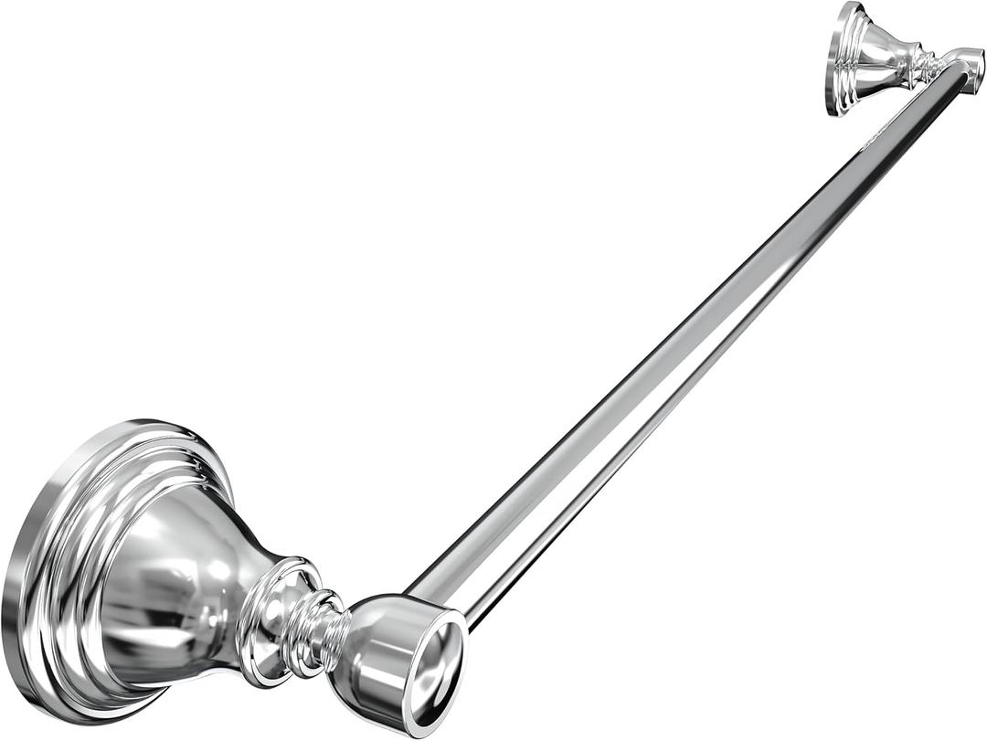 Polish Chrome Towel Bar Wall Mounted 24", 304 Stainless Steel