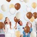 50PCS Brown Neutral and White Balloons,Brown Neutral White Balloon Arch Kit Party Decorations,Suitable for Birthday Wedding Baby Shower Bride Party Decoration (Brown Skin Color)