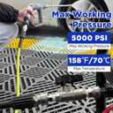 PWACCS Ball Valve Pressure Washer, 3/8" Quick Connect Stainless Steel Shut Off Valve for Power Washer Hose, 5000 PSI