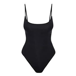 3 x Narecte Sexy One Piece Bathing Suit for Women Tummy Control High Cut One Piece Swimsuit Womens (12-14, Black) M