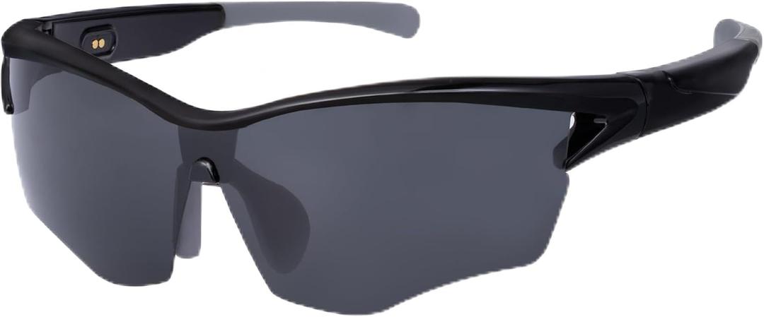 SKYWAY Sports Smart Glasses,Cycling Bluetooth Sunglasses for Men &Women, All-Day Comfort & UV Protection Blue Light Glasses (Black)