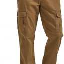 Wrangler Authentics Mens Relaxed Fit Stretch Cargo Pant (Beige, M)
