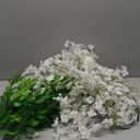 Artificial Wisteria Flowers, White Dense Artificial Fake Wisteria Vine Ratta Hanging Garland Silk Flowers String for Home Party Wedding Decor (24pcs White)