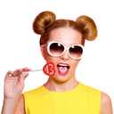 40-Count Red Heart Friends Tattoo Lollipop Sucker, White Shaped Lollipop with Red Heart, Individually Wrapped Candy 8gr - Pops (EXP 11/02/27)