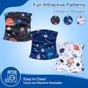Pet Soft Dog Belly Band - 3 Packs Reusable Dog Diapers Male Doggy Diapers Wraps - Washable Dogs Belly Bands for Male Dogs (Starry Sky, L)