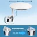 Car Tray Table & Car Desk for Laptop with 2 Risers and Anti-Slip Pad, 360 Rotating Cup Holder for Working and Eating Compatible with Tesla Model 3/Y/S, Ford F150/Explorer/Maverick & Most Vehicles/EV