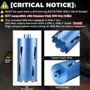 4 1/2" Dry Core Drill Bit, 5/8"-11 Thread, with 3 Adapters Included: SDS Plus, SDS Max and 1/2" Hex Shank; 9.5" Drilling Depth Diamond Core Bits for Brick, Block, Concrete, Stucco, Masonry