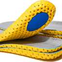 XINIFOOT 3 Pairs Elastic Shock Absorbing Shoe Insoles Breathable Honeycomb Sneaker Inserts Sports Shoe Insole Replacement Insoles for Men (Men Us(8-12), Yellow)