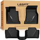 LASFIT Floor Mats for BMW 3 Series 2012-2018 320i 328d 328i 330e 330i 335i 340i M3 RWD & Sedan Only(Not for 335is, X-Drive, GT), All Weather TPE Custom Fit Car Liners 1st & 2nd Row Mat, Black