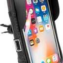 Waterproof Bike Phone Bag with Touchscreen, Bicycle Frame Phone Holder Fits Up to 7 Inch Phones, Cycling Top Tube Bag with Sun Visor for Road Bike & MTB