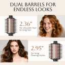 slopehill Upgraded 2026 Hair Blow Dryer Brush, Ultra-Fast Drying All in One Ionic Oval Hot Air Brush Adds Shine, Volume, Fullness & Smooth for Long Hair, Frizz-Free Shiny Hair, 8 Mode 60 &75mm Brush