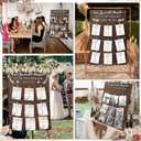 OurWarm Seating Chart for Wedding Reception Display, 23.6x15.7 Inch Rustic Wooden Wedding Seating Chart Board, Find Your Seat Wedding Signs for Reception Decor, Fits Display 4x6 Inch Cards