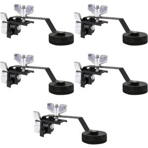 Drum-Damper-Mute-Silencer, Black Clamp-on Tone Control for Vintage & Modern-Snares-Tom-Drum-Accessories by Emptty (5PCS)