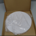 PATIKIL 10" Diameter Lampshade Diffuser, 2 Pcs 2mm Thick Round Diffuser Sheet for Drum Lampshades, Pendants Light, DIY Light Shield, Frosted White