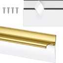 Hicarer 30'' Framed Shower Door Drip Rail with Sweep Bottom Seal, Gold