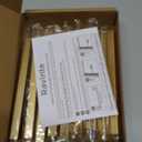 Ravinte 10 Pack Brass 4 Inch Hole Center Champagne Gold Handles Square Cabinet Hardware Stainless Steel Pulls for Kitchen Cupboard Drawers 6-3/8 Inch Overall Length