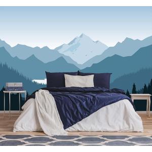 Jdayda Modern Mountain Wallpaper Natural Landscape Woodland Lake 106" x 75"