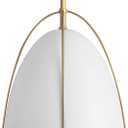 10in Dome Pendant Light White Kitchen Island Pendant Lighting Modern White & Gold Pendant Lights Fixture for Dining Room Kitchen Sink, E26