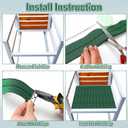 Threehoney 2 Inch Wide x 40 ft Chair Webbing Replacement Kit Upholstery Webbing Elastic Band to Repair Sagging Couch Chair Patio Furniture Metal Clips Patio Strap Repair Kit for Furniture (Green)