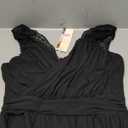 Women's Formal Bridesmaid Dresses Long Evening Dress V Neck A-Line Chiffon Lace Party Gowns, Size XL