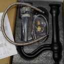 Gotonovo Vessel Sink Faucet 360 Swivel Spout Single Handle Tall Bathroom Faucet 1 Hole Farmhouse Lavatory Washbasin Mixer Tap Matching Supply Hoses, with Pop Up Drain, Matte Black