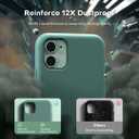 2 x TOCOL 5 in 1 for iPhone 11 Case, with 2 Screen Protectors + 2 Camera Protectors, Liquid Silicone [Anti-Scratch] [Drop Protection] for iPhone 11 Phone Case, Midnight Green