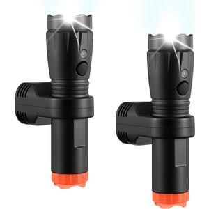 4 in 1 Plug in Emergency Flashlight Rechargeable LED Night Light with Motion Sensor for Power Outage Home Safety Portable Work Light Removable Torch for Camping and Indoor Use (2 Pack)