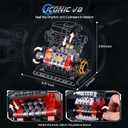 JMBricklayer 3-in-1 Mini Engine Model Car Kits that Runs, V8 V12 W16 Engine Kits for Adults & Teens, Physical Science Experiment STEM Toy, Collectible Engineering Gifts for Car Lovers 840PCS