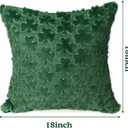 Vermeyen St Patricks Day Pillow Covers 18 x 18 inch Set of 2 3D Embroidered Shamrock Pillow Soft Plush Faux Fur St Patricks Day Decorations for SOFE Bedding Holiday