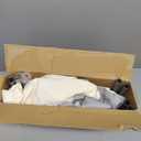 PLKOW Laundry Cart with Wheels 320L Large Rolling Laundry Cart for Commercial/Home, Rolling Laundry Basket with Steel Frame and Waterproof Lining, 9 Bushel, 32.3L x 19.7W x 30.7H Inch, Beige