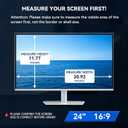 [2-Pack] 24 Inch Computer Privacy Screen 16:9 Aspect Ratio Widescreen Monitor, Eye Protection Anti Blue Light Glare Computer Monitor Privacy Filter, 24inch Removable Black Blackout Anti Spy Desktop Security Privacy Filter