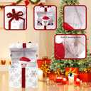 Christmas Lighted Best Gift Boxes Surprise,50 Warm White LED Lights.White Snowflake Velvet Gift Box&Red Bow,Turned On,Top of The Box Opens to Reveal Santa Claus.Indoor Christmas Home Yard Lawn Decor.