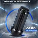 Orion Motor Tech M14x1.5 Lug Nuts Black with Spline Tuner, 2 inches Length Conical Wheel Nut, Compatible with Chevy GMC Ford Cadillac Lincoln SAAB Saturn Silverado 1500 Savana, Set of 24