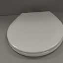 BEMIS 500EC 390 Toilet Seat with Easy Clean & Change Hinges, 1 Pack Round, Cotton White