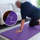 Hatha Yoga Thick TPE Yoga Mat 72"x 27"x1/3 inch Non Slip Eco Friendly Exercise Mat for Yoga Pilates & Floor Workouts