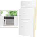 Window Air Conditioner Foam Insulation Side Panels, AC Side Panels Insulation Kit with 4 U Shape Frames and 4 Adhesive Tapes Insulates Winter Cold and Summer Heat, 17" H x 11" W x 7/8" T, 2 Pack,White