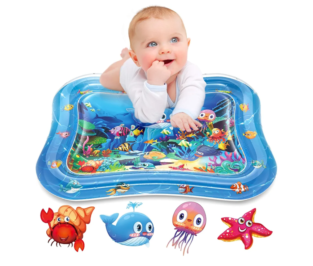 Infinno Inflatable Tummy Time Mat Premium Baby Water Play Mat for Infants and Toddlers Baby Toys for 3 to 24 Months, Strengthen Your Baby's Muscles, Portable