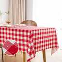 MANGATA CASA Red Gingham Tablecloth for Rectangle Tables- Checkered Table Cloth Waterproof Kitchen & Table Linens-Polyester Buffalo Plaid Wrinkle Free Table Cover(Red 60x84in)