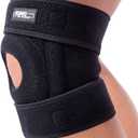 Patella Knee Brace for Arthritis Pain and Support with Side Stabilizers for Meniscus Tear, Women, Men, Acl, Running, Mcl, Tendonitis, Athletic, Lcl - Adjustable Neoprene Open Knee Sleeve -Black