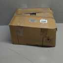 Industrial Floor Lamp with Glass Shade - Black, LED Bulbs, Foot Pedal Switch, Easy Assembly