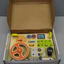 Montessori Toddler Toys - Baby Wooden Busy Board - Sensory Toys with Light Switch - Travel Toys for Educational Toddler Activities for Toddlers 1 2 3 4+ Year Old