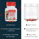 Antinol Plus, Mobility, Hip, and Joint Supplement for Dogs, Green-Lipped Mussels and Krill Oil - Dog Joint Supplement, Better and Faster Than Glucosamine and Chondroitin, 60 Soft Gels